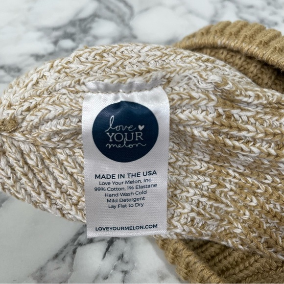 Love Your Melon Khaki Tan Ombré Knit Beanie Hat Retired - Picture 8 of 8